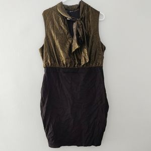 SPARKLY GOLD BLACK DRESS 1XL